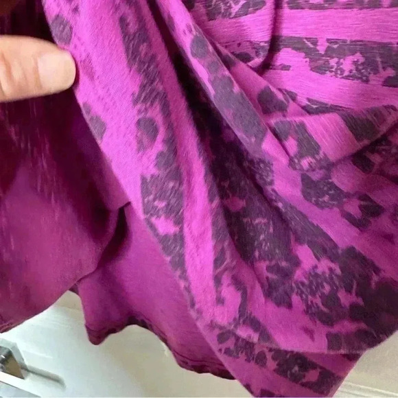 T-Shirt  Purple & Black Striped Size 1X - Picture 11 of 16